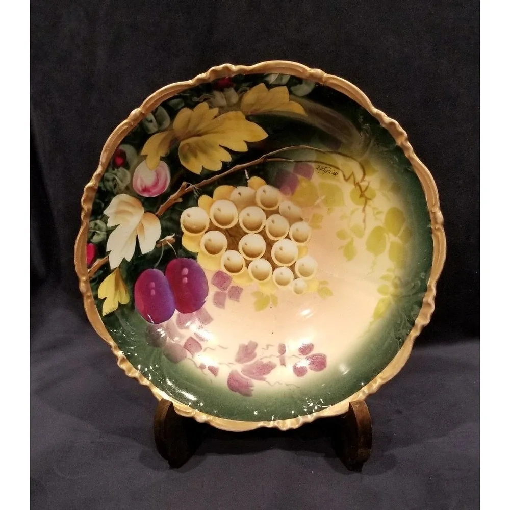 Vintage/Antique LS & S Carlsbad Austria Hand Painted Artist Signed Bowl